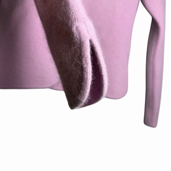 Ann Taylor Womens Petites XS Lavender Angora Wool Knit Blazer Cardigan Coquette - Picture 6 of 12